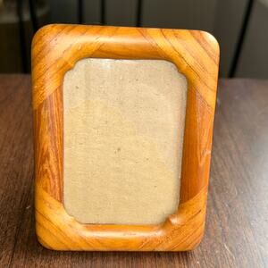 Vintage Wood WoodenTabletop Frame Nice Design With Glass Deco Thailand small